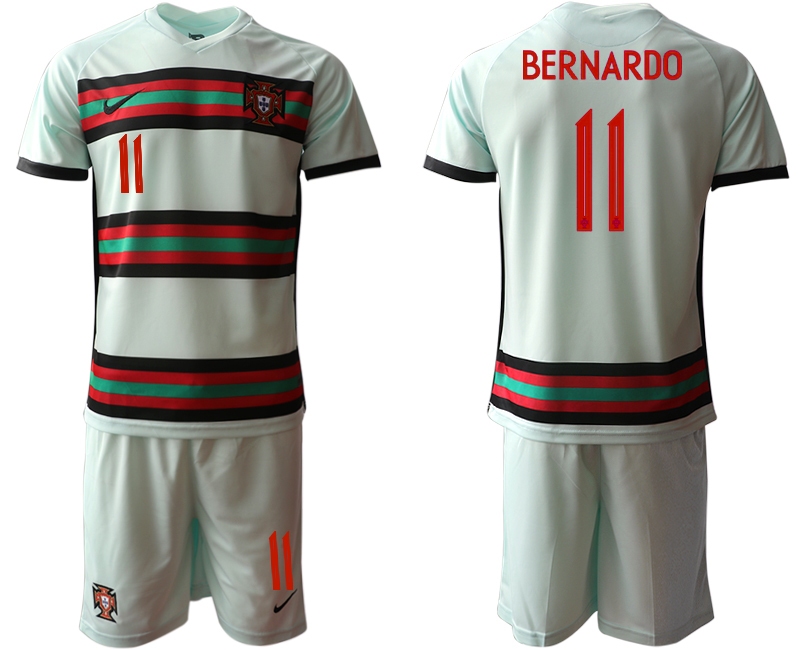 Men 2021 European Cup Portugal away grey #11 Soccer Jersey1->portugal jersey->Soccer Country Jersey